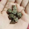 10mm Mini Metal RPG Dice Set - Ancient Gold