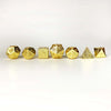 Mini Metal Dice Set 10mm Gold