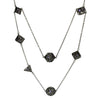 Dragon's Eye 7-Die Necklace - Gunmetal with Purple Gems