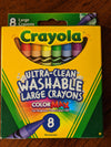 Ultra Clean Washable Large Crayola Crayons 8 count
