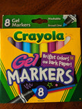 Gel Markers 8 Count Crayola