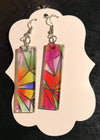 Stained Glass Bar Earrings