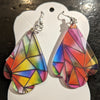 Tri-Petal Stained Glass Color Earrings