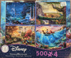Disney Thomas Kinkade 4 Individual 500 Piece Puzzles