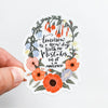 New Day Anne Of Green Gables Floral Sticker Decal